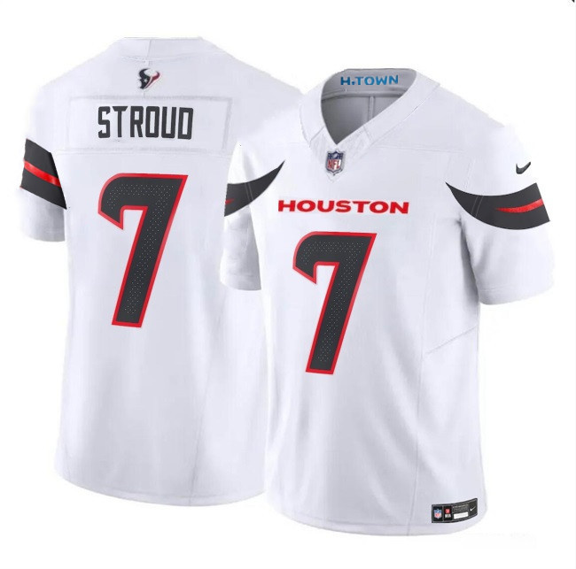 Men's Houston Texans Active Player Custom White 2024 Vapor F.U.S.E. Limited Stitched Jersey Men's Houston Texans Active Player Custom White 2024 Vapor F.U.S.E. Limited Stitched Jersey