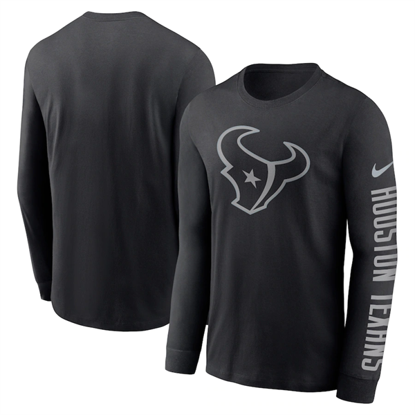 Men's Houston Texans Black Long Sleeve T-Shirt Men's Houston Texans Black Long Sleeve T-Shirt