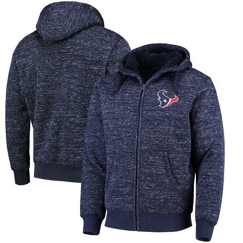 Men's Houston Texans G-III Sports by Carl Banks Heathered Navy Discovery Sherpa Full-Zip Jacket Men's Houston Texans G-III Sports by Carl Banks Heathered Navy Discovery Sherpa Full-Zip Jacket