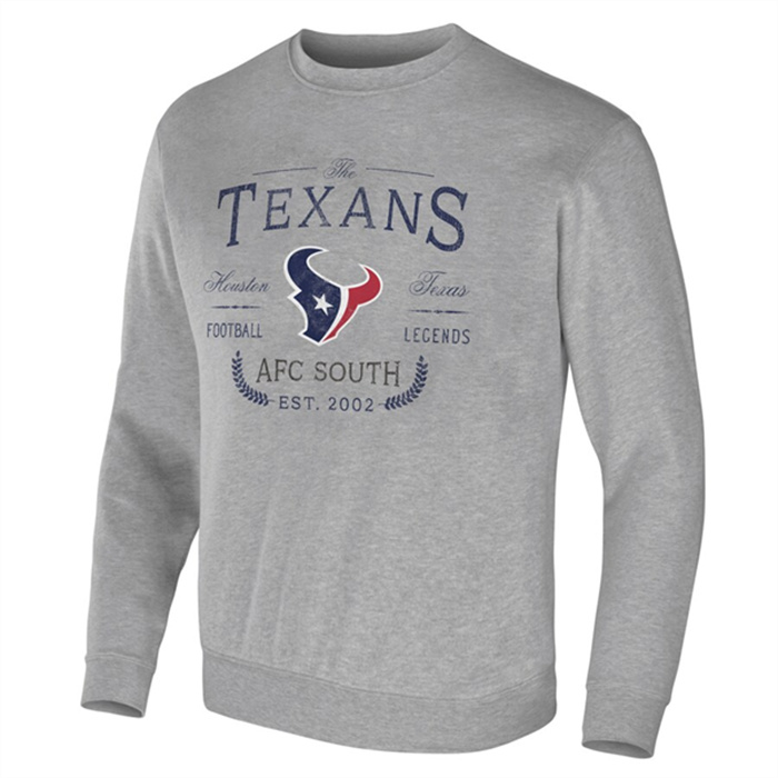 Men's Houston Texans Gray Darius Rucker Collection Pullover Sweatshirt Men's Houston Texans Gray Darius Rucker Collection Pullover Sweatshirt