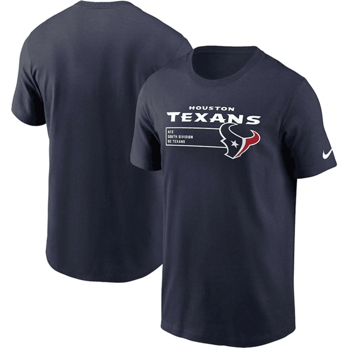 Men's Houston Texans Navy Division Essential T-Shirt Men's Houston Texans Navy Division Essential T-Shirt