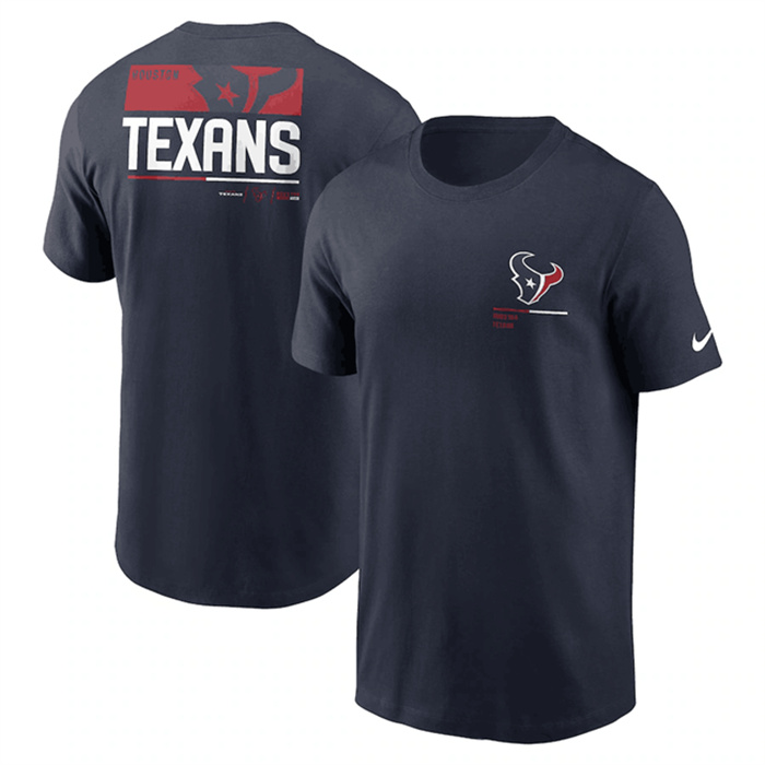 Men's Houston Texans Navy Team Incline T-Shirt Men's Houston Texans Navy Team Incline T-Shirt
