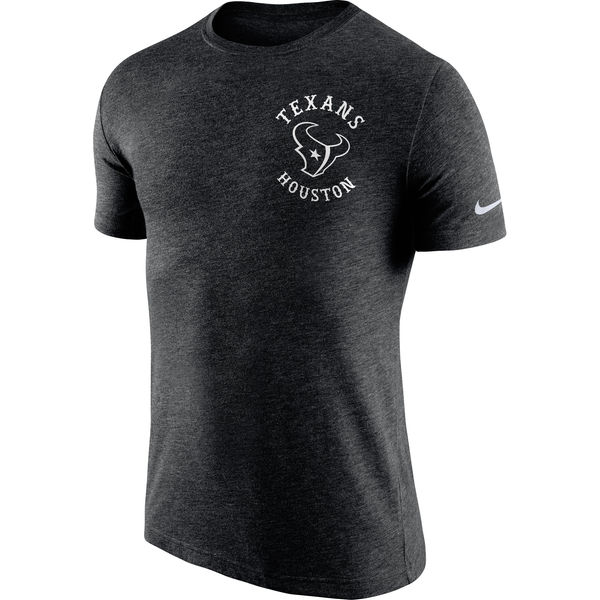 Men's Houston Texans Nike Black Helmet Tri Blend T-Shirt Men's Houston Texans Nike Black Helmet Tri Blend T-Shirt