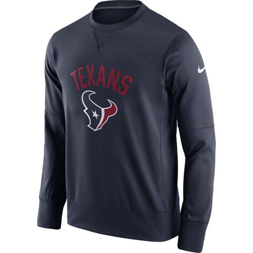 Men's Houston Texans Nike Navy Sideline Circuit Performance Sweatshirt Men's Houston Texans Nike Navy Sideline Circuit Performance Sweatshirt