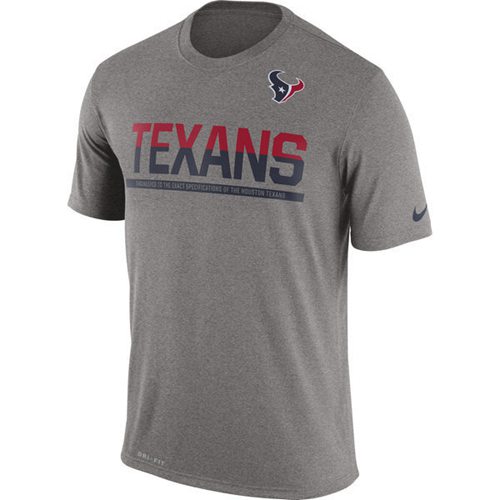 Men's Houston Texans Nike Practice Legend Performance T-Shirt Grey Men's Houston Texans Nike Practice Legend Performance T-Shirt Grey