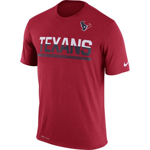 Men's Houston Texans Nike Practice Legend Performance T-Shirt Red Men's Houston Texans Nike Practice Legend Performance T-Shirt Red