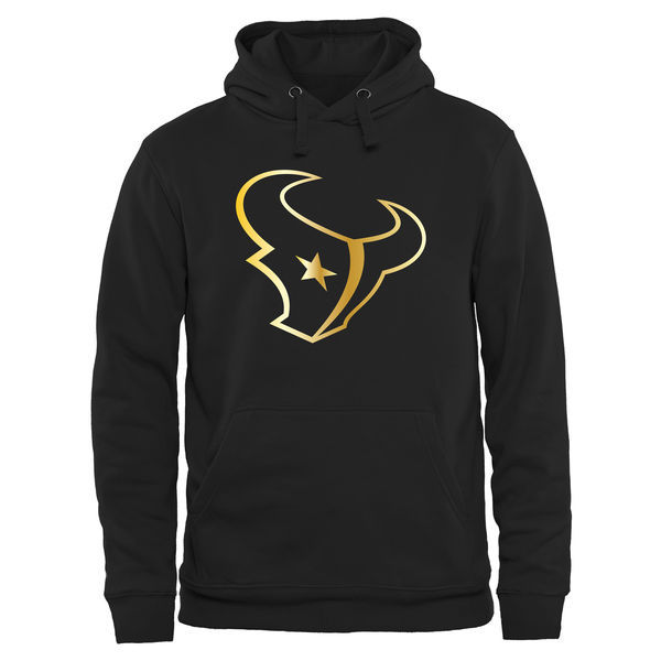 Men's Houston Texans Pro Line Black Gold Collection Pullover Hoodie Men's Houston Texans Pro Line Black Gold Collection Pullover Hoodie