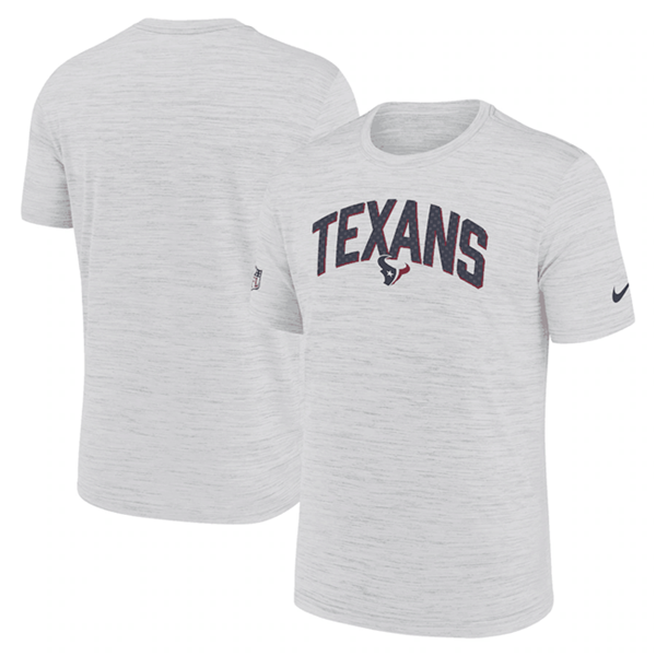 Men's Houston Texans White Sideline Velocity Stack Performance T-Shirt Men's Houston Texans White Sideline Velocity Stack Performance T-Shirt