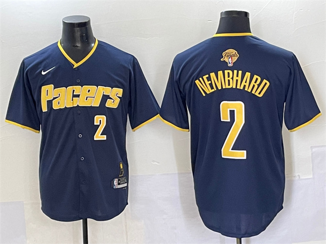 Men's Indiana Pacers #2 Andrew Nembhard Navy 2025 Finals Vapor Stitched Baseball Jersey Men's Indiana Pacers #2 Andrew Nembhard Navy 2025 Finals Vapor Stitched Baseball Jersey