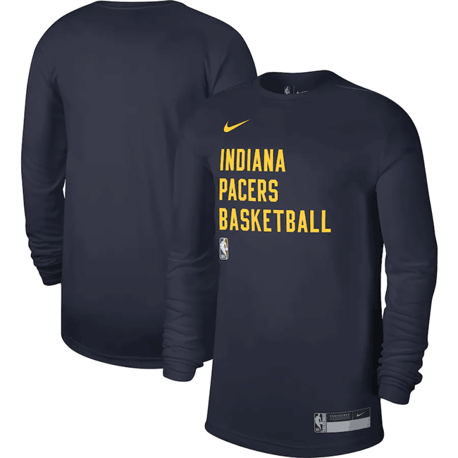 Men's Indiana Pacers Navy 2023 24 Legend On-Court Practice Long Sleeve T-Shirt Men's Indiana Pacers Navy 2023 24 Legend On-Court Practice Long Sleeve T-Shirt