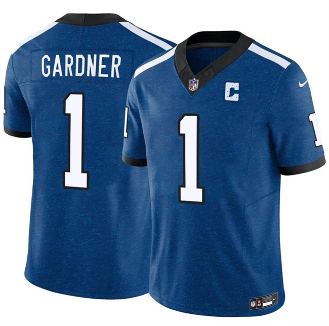 Men's Indianapolis Colts #1 Sauce Gardner Blue 2025 F.U.S.E. Throwback Vapor Limited Stitched Football Jersey Men's Indianapolis Colts #1 Sauce Gardner Blue 2025 F.U.S.E. Throwback Vapor Limited Stitched Football Jersey