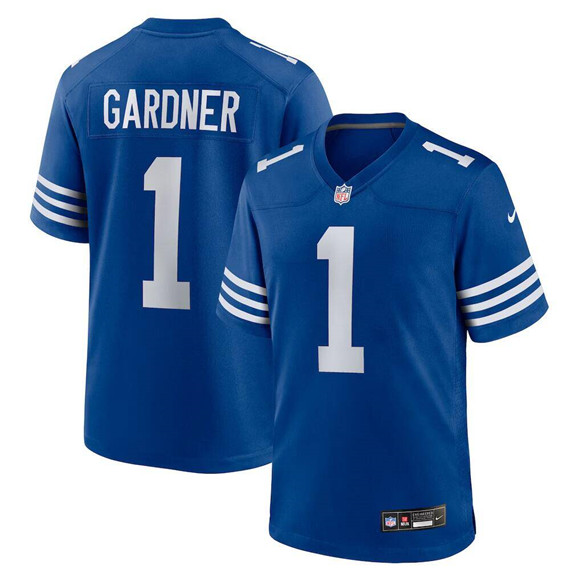 Men's Indianapolis Colts #1 Sauce Gardner Blue 2025 Stitched Game Jersey Men's Indianapolis Colts #1 Sauce Gardner Blue 2025 Stitched Game Jersey