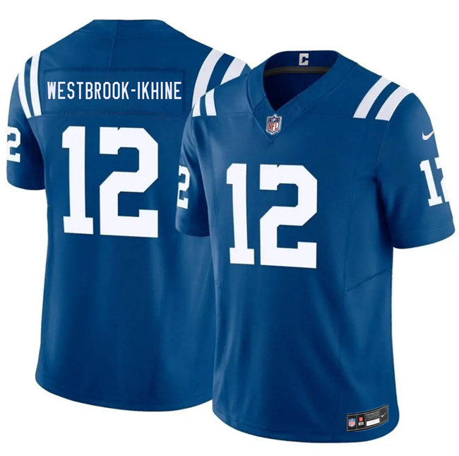 Men's Indianapolis Colts #12 Nick Westbrook-Ikhine Blue 2026 F.U.S.E. Vapor Limited Stitched Football Jersey Men's Indianapolis Colts #12 Nick Westbrook-Ikhine Blue 2026 F.U.S.E. Vapor Limited Stitched Football Jersey
