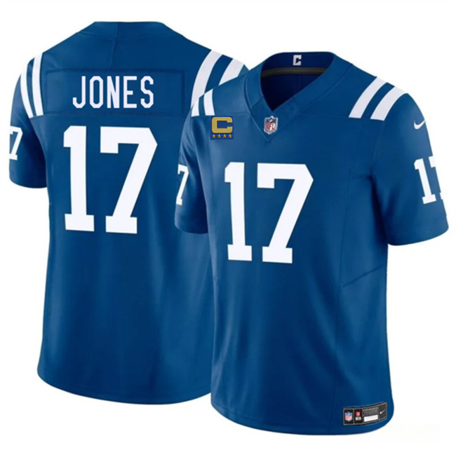 Men's Indianapolis Colts #17 Riley Leonard Blue 2025 F.U.S.E. With 4-Star C Patch Vapor Limited Stitched Football Jersey Men's Indianapolis Colts #17 Riley Leonard Blue 2025 F.U.S.E. With 4-Star C Patch Vapor Limited Stitched Football Jersey