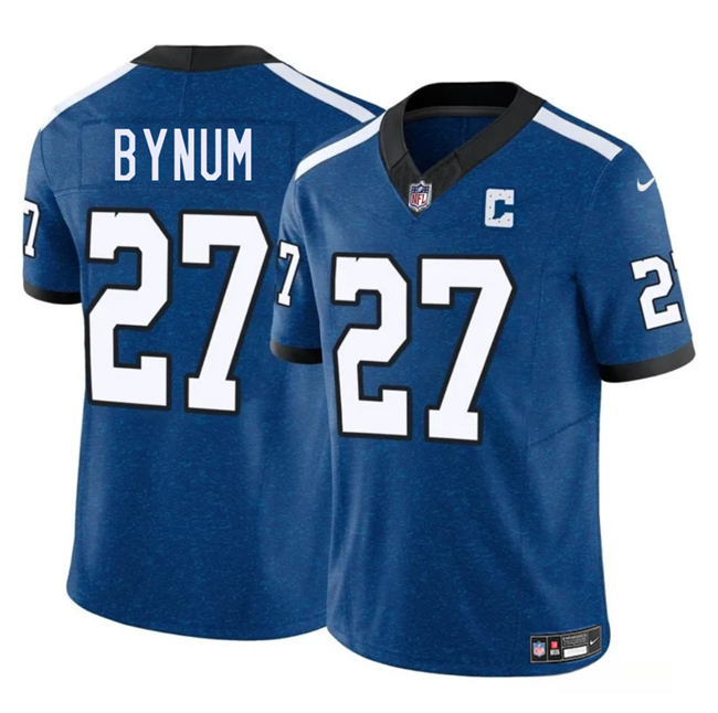 Men's Indianapolis Colts #27 Cam Bynum Blue 2025 F.U.S.E. Throwback Vapor Limited Stitched Football Jersey