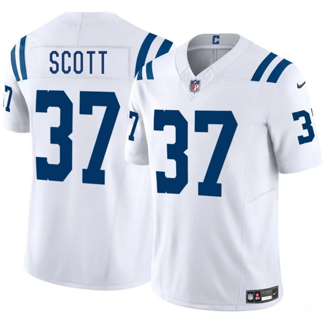 Men's Indianapolis Colts #37 Daniel Scott White 2025 F.U.S.E. Vapor Limited Stitched Football Jersey