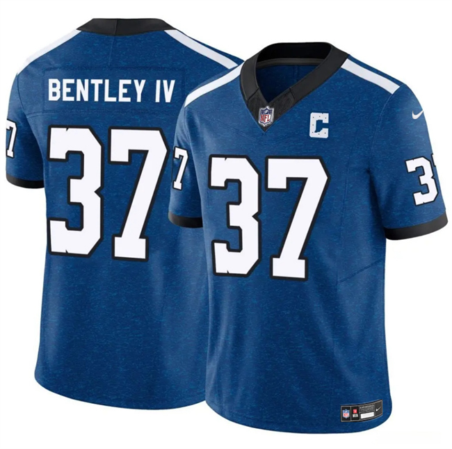Men's Indianapolis Colts #37 Ulysses Bentley IV Blue 2025 F.U.S.E. Throwback Vapor Limited Stitched Football Jersey Men's Indianapolis Colts #37 Ulysses Bentley IV Blue 2025 F.U.S.E. Throwback Vapor Limited Stitched Football Jersey