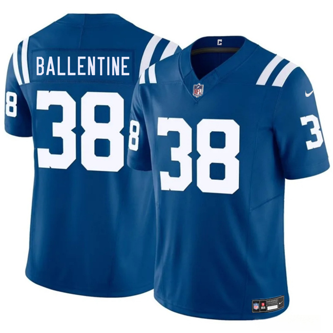 Men's Indianapolis Colts #38 Corey Ballentine Blue 2025 F.U.S.E. Vapor Limited Stitched Football Jersey