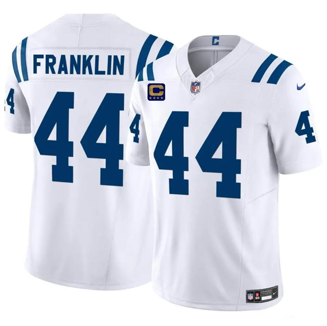 Men's Indianapolis Colts #44 Zaire Franklin White 2024 F.U.S.E. With 4-Star C Patch Vapor Limited Stitched Football Jersey Men's Indianapolis Colts #44 Zaire Franklin White 2024 F.U.S.E. With 4-Star C Patch Vapor Limited Stitched Football Jersey