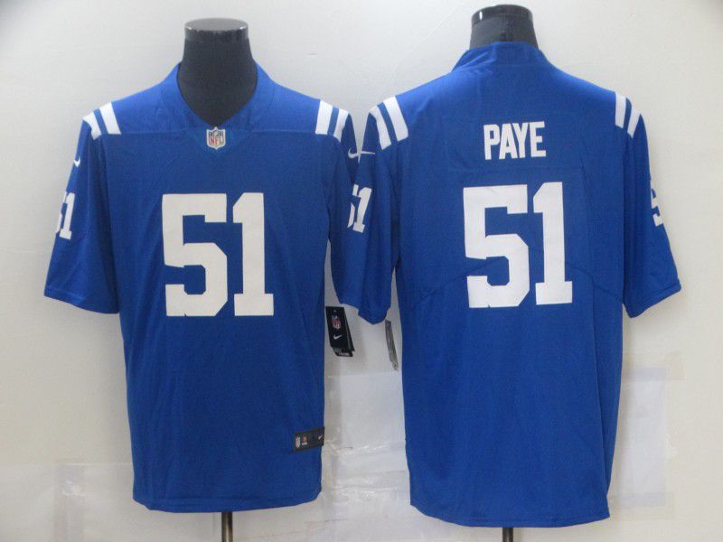 Men's Indianapolis Colts #51 Kwity Paye Royal Blue 2021 Vapor Untouchable Stitched NFL Nike Limited Jersey Men's Indianapolis Colts #51 Kwity Paye Royal Blue 2021 Vapor Untouchable Stitched NFL Nike Limited Jersey