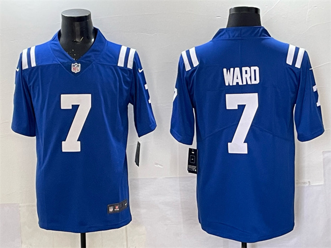 Men's Indianapolis Colts #7 Charvarius Ward Blue Vapor Limited Stitched Football Jersey Men's Indianapolis Colts #7 Charvarius Ward Blue Vapor Limited Stitched Football Jersey