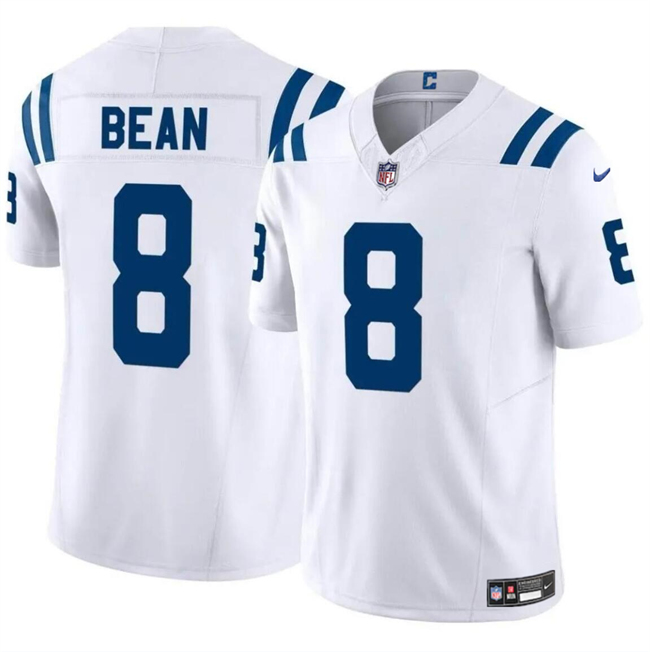 Men's Indianapolis Colts #8 Jason Bean White 2024 F.U.S.E. Vapor Limited Stitched Football Jersey Men's Indianapolis Colts #8 Jason Bean White 2024 F.U.S.E. Vapor Limited Stitched Football Jersey