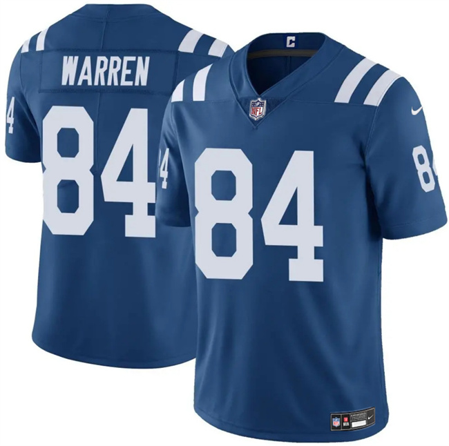 Men's Indianapolis Colts #84 Tyler Warren Blue Vapor Limited Stitched Football Jersey Men's Indianapolis Colts #84 Tyler Warren Blue Vapor Limited Stitched Football Jersey