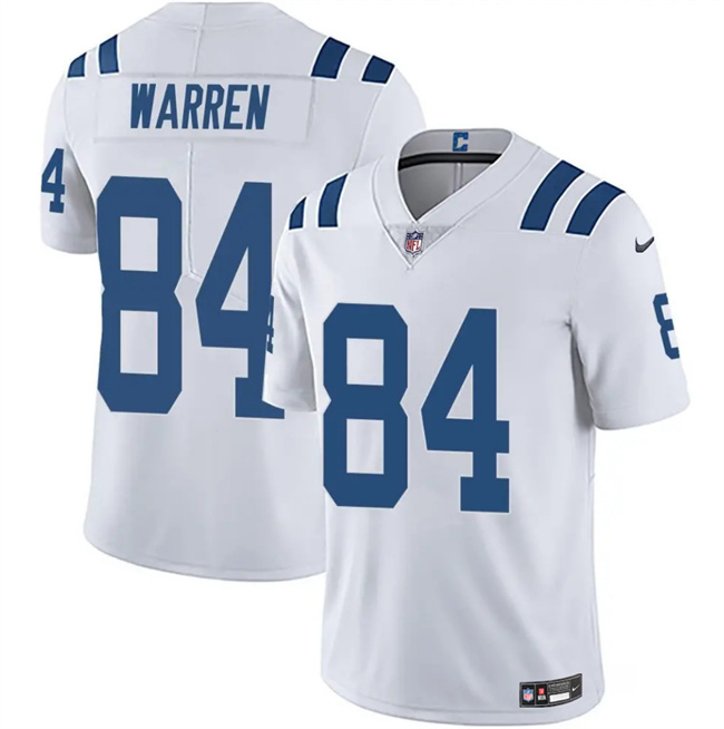 Men's Indianapolis Colts #84 Tyler Warren White Vapor Limited Stitched Football Jersey Men's Indianapolis Colts #84 Tyler Warren White Vapor Limited Stitched Football Jersey