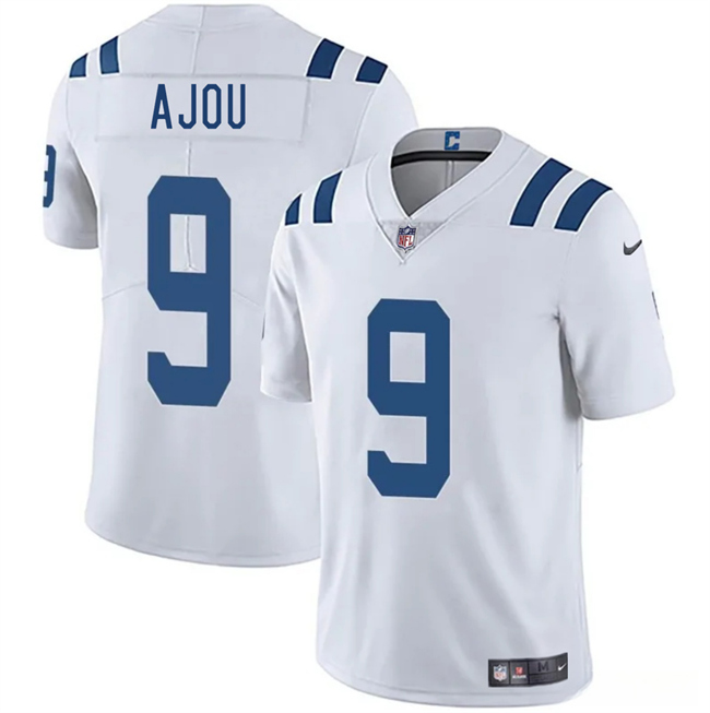 Men's Indianapolis Colts #9 Ajou Ajou White 2025 Vapor Limited Stitched Football Jersey Men's Indianapolis Colts #9 Ajou Ajou White 2025 Vapor Limited Stitched Football Jersey