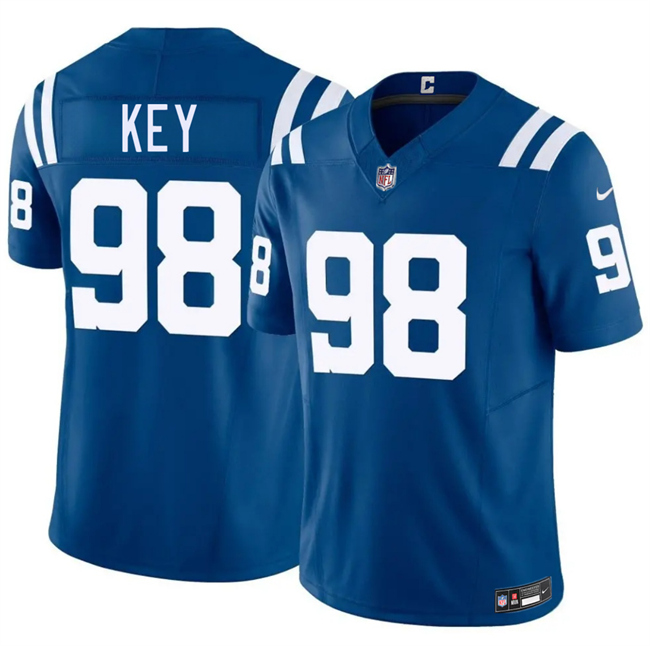 Men's Indianapolis Colts #98 Arden Key Blue 2026 F.U.S.E. Vapor Limited Stitched Football Men's Indianapolis Colts #98 Arden Key Blue 2026 F.U.S.E. Vapor Limited Stitched Football