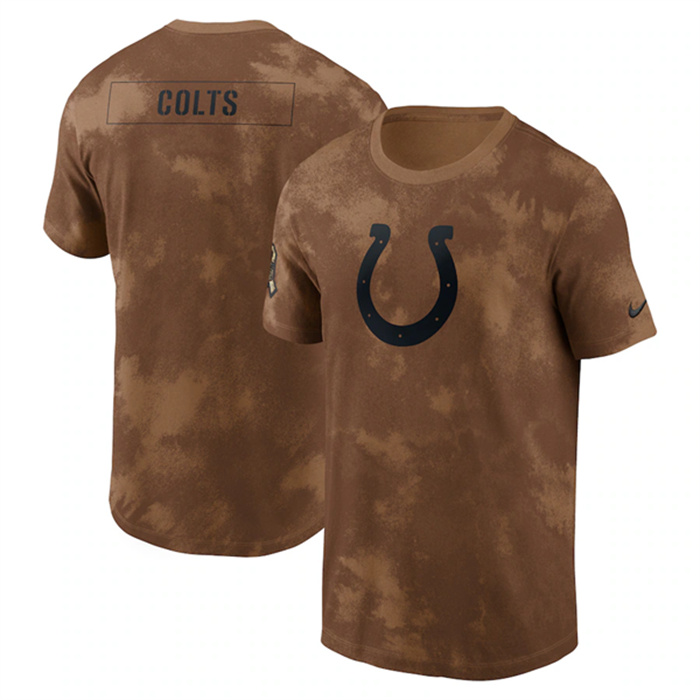 Men's Indianapolis Colts 2023 Brown Salute To Service Sideline T-Shirt Men's Indianapolis Colts 2023 Brown Salute To Service Sideline T-Shirt