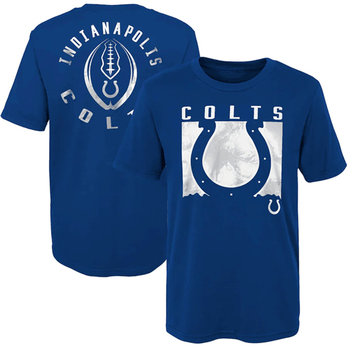 Men's Indianapolis Colts Blue Preschool Liquid Camo Logo T-Shirt Men's Indianapolis Colts Blue Preschool Liquid Camo Logo T-Shirt