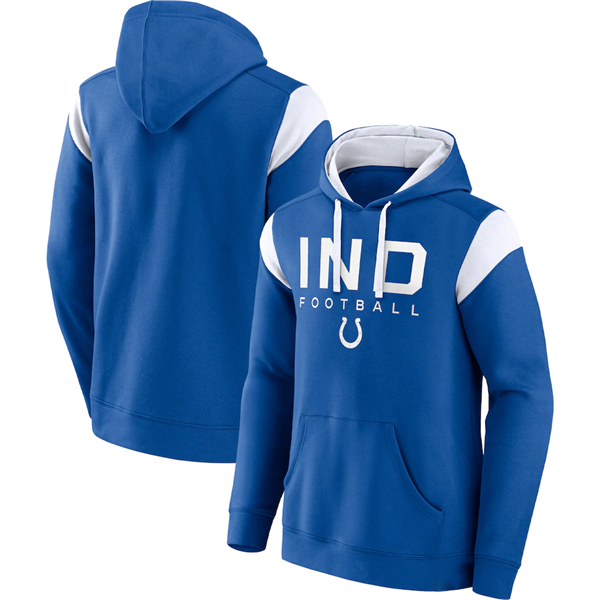 Men's Indianapolis Colts Royal Call The Shot Pullover Hoodie Men's Indianapolis Colts Royal Call The Shot Pullover Hoodie