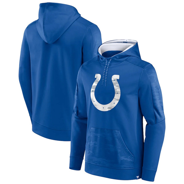 Men's Indianapolis Colts Royal On The Ball Pullover Hoodie Men's Indianapolis Colts Royal On The Ball Pullover Hoodie