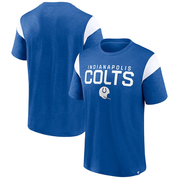 Men's Indianapolis Colts Royal White Home Stretch Team T-Shirt Men's Indianapolis Colts Royal White Home Stretch Team T-Shirt
