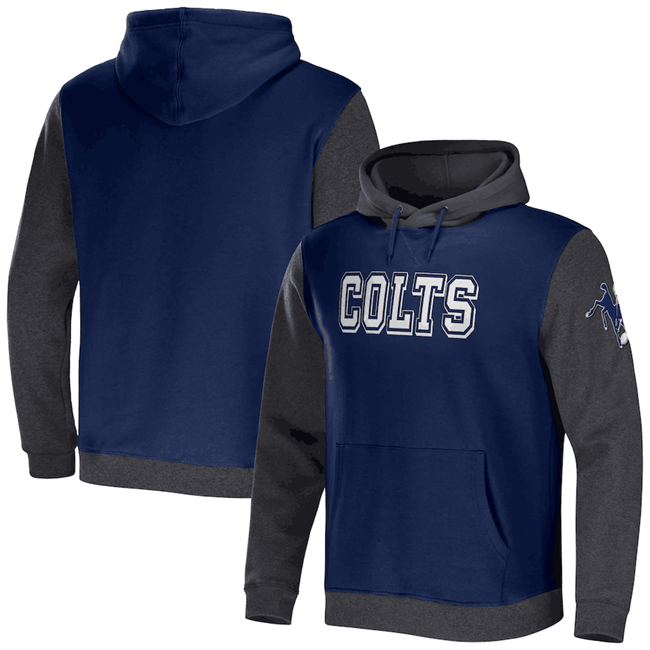Men's Indianapolis Colts X Darius Rucker Collection Navy Heather Charcoal Colorblock Pullover Hoodie Men's Indianapolis Colts X Darius Rucker Collection Navy Heather Charcoal Colorblock Pullover Hoodie