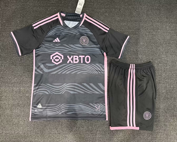 Men's Inter Miami CF Black Soccer Jersey Suit Men's Inter Miami CF Black Soccer Jersey Suit