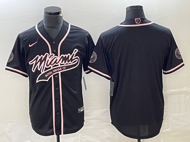 Men's Inter Miami CF Blank Black Cool Base Stitched Jersey Men's Inter Miami CF Blank Black Cool Base Stitched Jersey