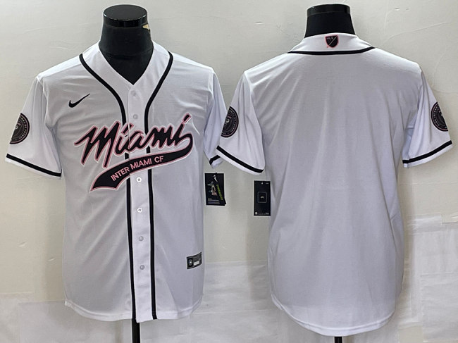 Men's Inter Miami CF Blank White Cool Base Stitched Jersey Men's Inter Miami CF Blank White Cool Base Stitched Jersey