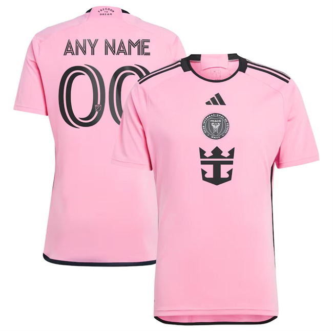 Men's Inter Miami CF Custom Pink 2024-25 Home Soccer Jersey Men's Inter Miami CF Custom Pink 2024-25 Home Soccer Jersey