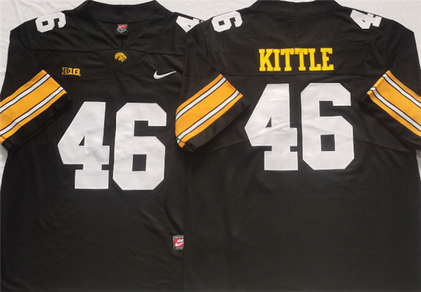 Men's Iowa Hawkeyes #46 Kittle Black Stitched Jersey Men's Iowa Hawkeyes #46 Kittle Black Stitched Jersey