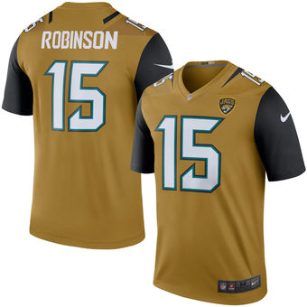 Men's Jacksonville Jaguars #15 Allen Robinson Nike Gold Color Rush Legend Jersey Men's Jacksonville Jaguars #15 Allen Robinson Nike Gold Color Rush Legend Jersey