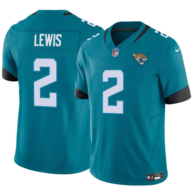Men's Jacksonville Jaguars #2 Jourdan Lewis Teal 2025 F.U.S.E. Prowler Throwback Vapor Limited Stitched Football Jersey