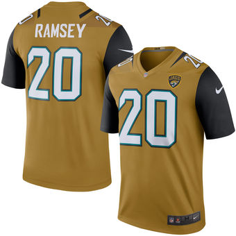 Men's Jacksonville Jaguars #20 Jalen Ramsey Nike Gold Color Rush Legend Jersey Men's Jacksonville Jaguars #20 Jalen Ramsey Nike Gold Color Rush Legend Jersey