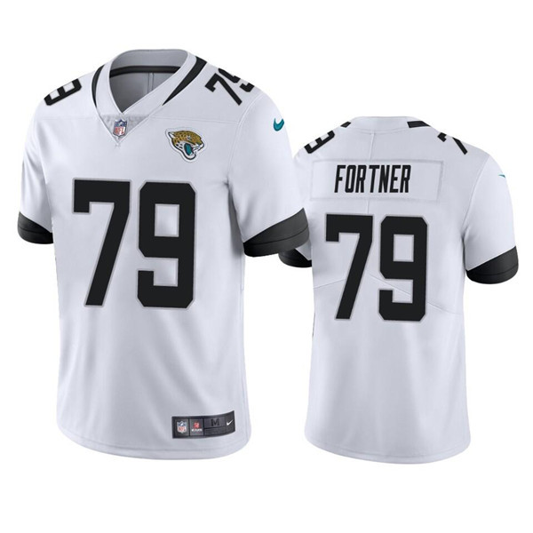 Men's Jacksonville Jaguars #79 Luke Fortner White Vapor Untouchable Limited Stitched Jersey Men's Jacksonville Jaguars #79 Luke Fortner White Vapor Untouchable Limited Stitched Jersey