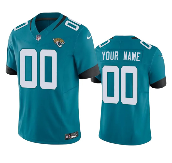 Men's Jacksonville Jaguars Active Player Custom Teal 2023 F.U.S.E Vapor Untouchable Limited Stitched Jersey Men's Jacksonville Jaguars Active Player Custom Teal 2023 F.U.S.E Vapor Untouchable Limited Stitched Jersey