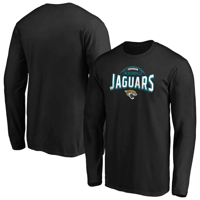 Men's Jacksonville Jaguars Black Clamp Down Long Sleeve T-Shirt Men's Jacksonville Jaguars Black Clamp Down Long Sleeve T-Shirt