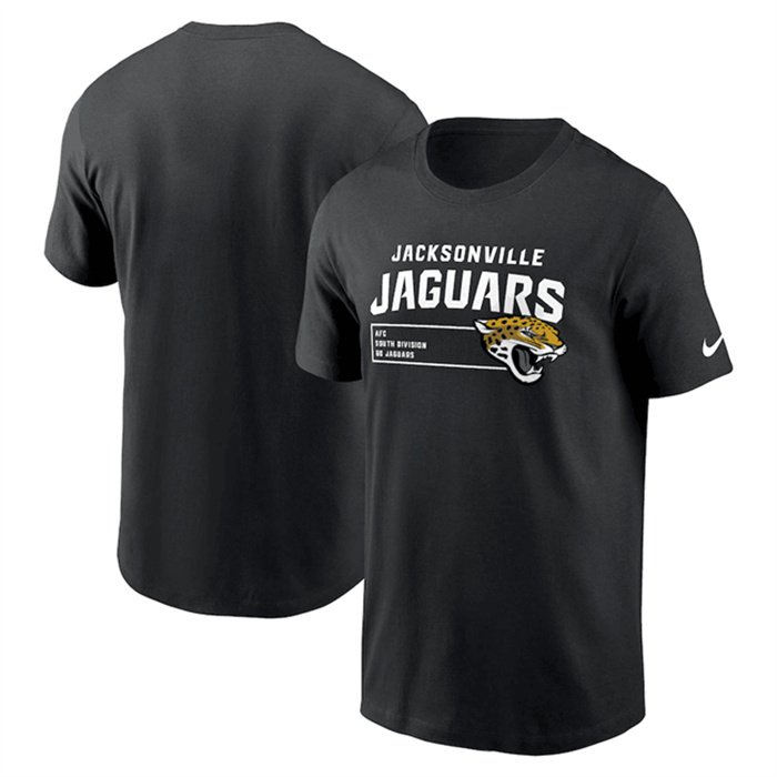 Men's Jacksonville Jaguars Black Division Essential T-Shirt Men's Jacksonville Jaguars Black Division Essential T-Shirt