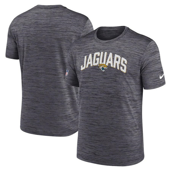Men's Jacksonville Jaguars Black On-Field Sideline Velocity T-Shirt Men's Jacksonville Jaguars Black On-Field Sideline Velocity T-Shirt