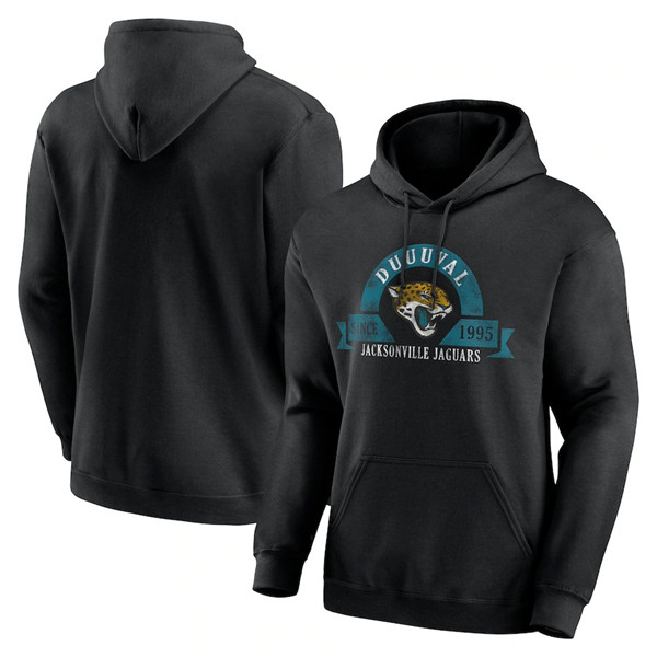 Men's Jacksonville Jaguars Black Pullover Hoodies